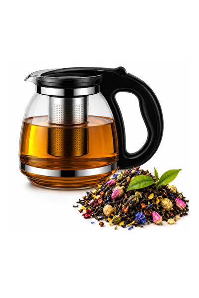 varioshop ®   Ceainic de sticlă cu infuzor, pentru ceai, cafea și băuturi din...