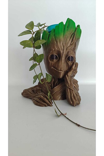 VALERM Groot Marvel Figür Saksı & Dekoratif Obje (20cm) | Kalemlik Olarak Kullanılabilir