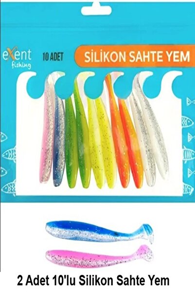 Exent Balıkçılık Ekipmanları ve Yemleri Seti (Pense - Misina - Silikon Yem - Sahte Balık)