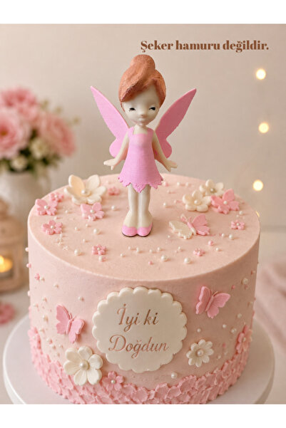 Maku home Peri Kızı Pasta Süsü -Cake Topper -Doğum Günü Pasta Dekoru- Fairy F...