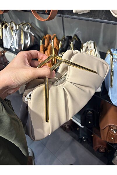 Çanta Trend حقيبة فستان سهرة نسائية مع إكسسوارات معدنية