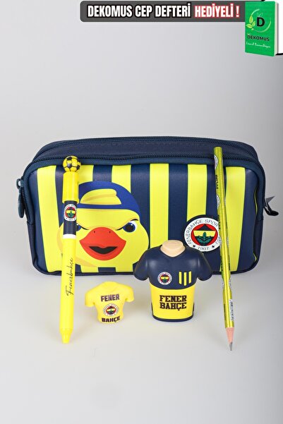 Fenerbahçe X Dekomus Licensed Yellow Collection Pen Bag, Ball-Headed Gel Pen,...