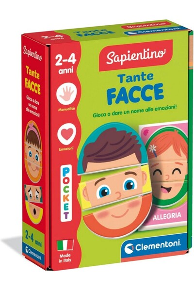 CLEMENTONI Joc educativ Multe Fete pentru a invata sa recunosti si sa denumes...