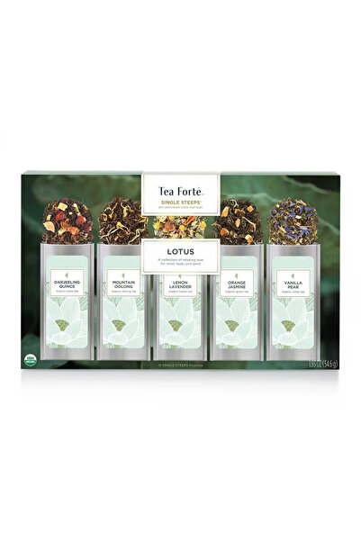 Tea Forte Box with 15 Lotus Tea Infusions –