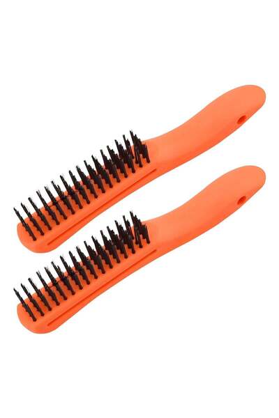 Duravel Wire Brush with Curved Plastic Handle for Cleaning Rust, Paint Remova...