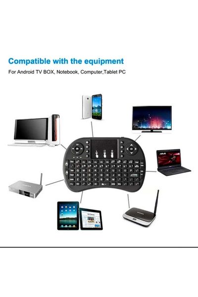 Keyboard Kablosuz Bluetooth Smart Tv & Tv Box Uyumlu Türkçe Q Mini Klavye