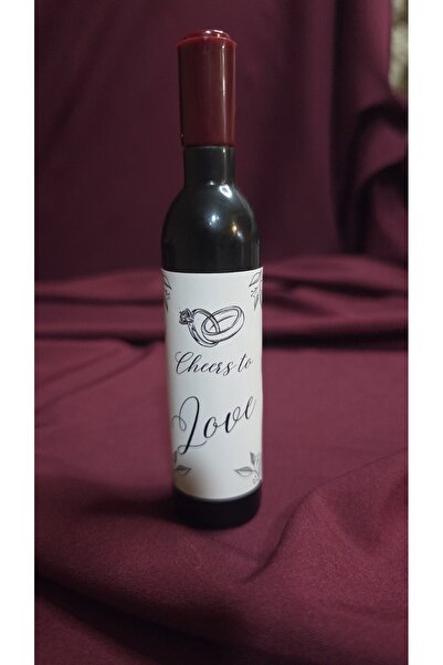 Divart Studio Set 10 Mărturii Nuntă / Botez Tip Sticlă de Vin – Tirbușon Mult...