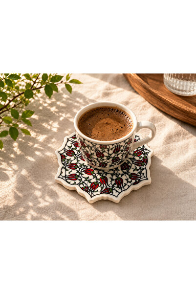 El yapımı seramik Bardak Altlığı