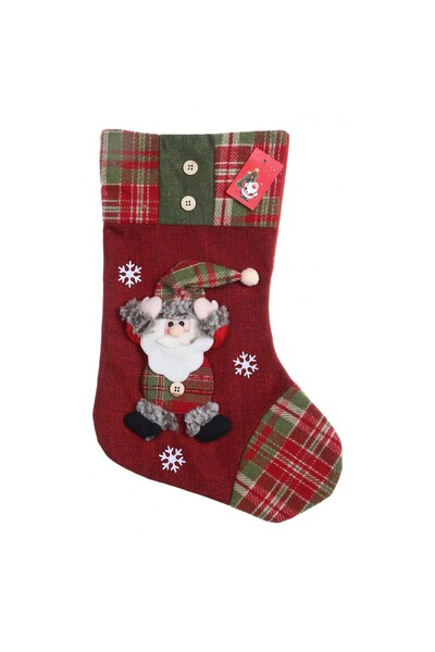 Rao Gift Stocking, RAO with Patterned , red, Size 20X30 Cm, Textile, Interior
