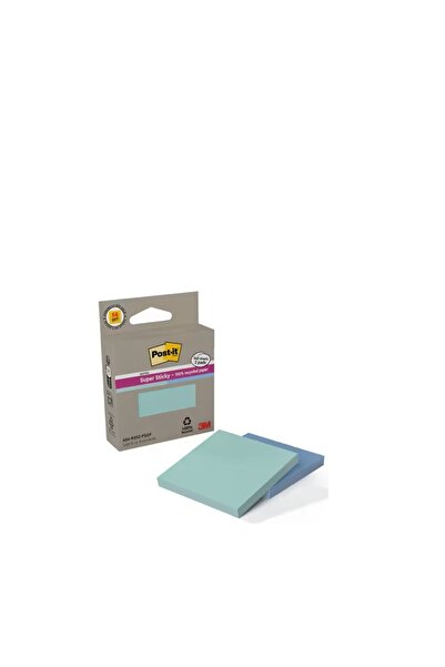 3M Notite adezive Post-It, Super Adezive, Mentă și Albastru, 76 x 76 mm, 70 f...
