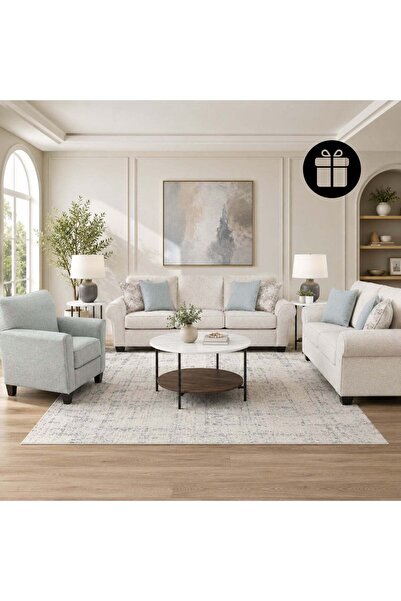 Ashley Furniture طقم أريكة مونومنتال مع طقم طاولة جانبية فري ورينويتش (3 قطع/...