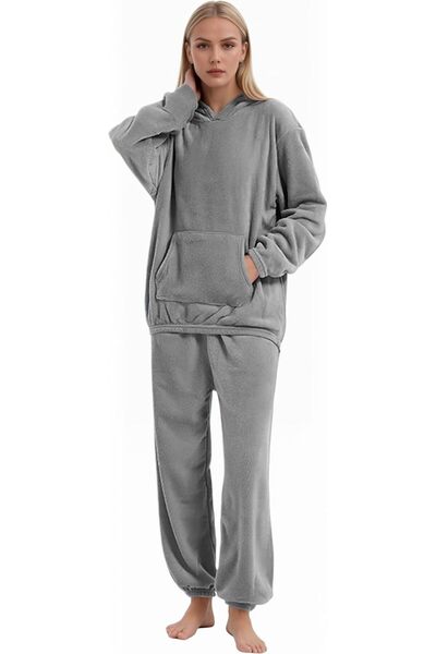 casme Women's Fluffy Pajamas Set Fleece Plush Fuzzy Loungewear Sleepwear with...
