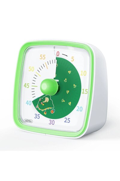 Choice VT03Green-Dinosaur Yunbaoit Visual Timer with Night Light, 60-Minute C...