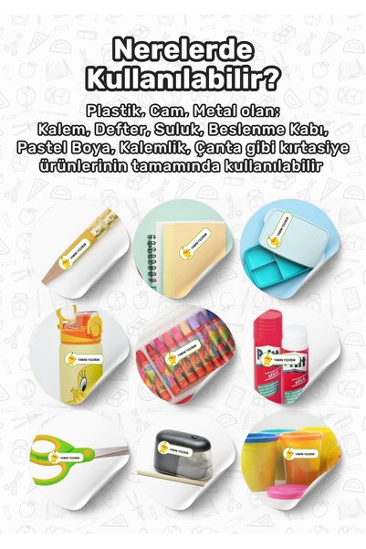 alışveriş kurdu School Label Pen Notebook Label Custom Name Writeable Label Sticker Dinosaur Themed 183 Pieces