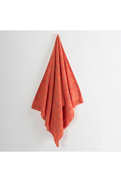 ALTINBAŞAK TEKSTİL Sivert Beach Towel 100% Cotton Jacquard Orange