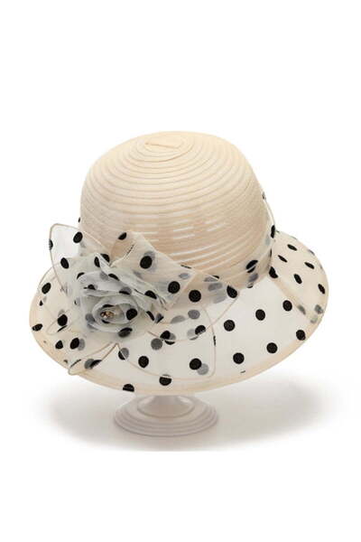 STARSTAR Women Sun Hat Headdress Bucket Bowler Tea Party Wedding Vacation Sum...