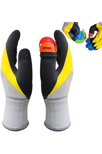 STARSTAR pair of garden gloves with thumbtack - for quick pruning, fruit pick...