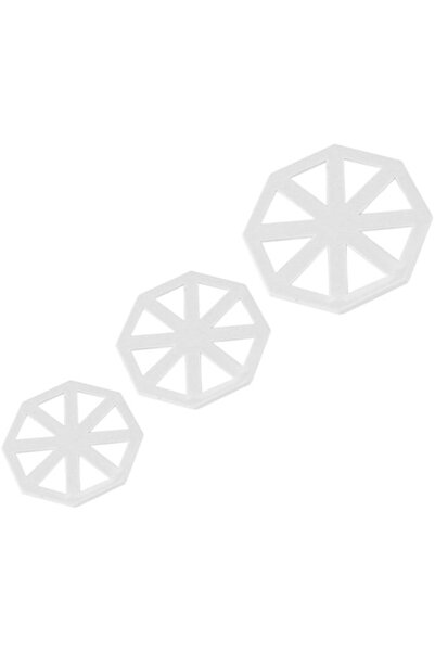 STARSTAR 3-Piece White Plastic Fondant & Cake Decorating Wreath Molds Set