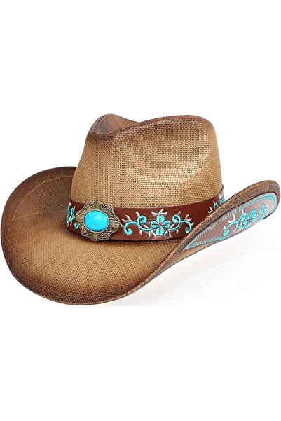 STARSTAR Cowboy hat, women's cowboy hat, brown/black women's cowboy hat, men'...