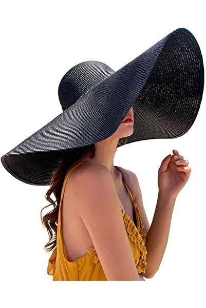 STARSTAR Women's oversized beach sun hat, foldable stylish fluffy roll-up sun...