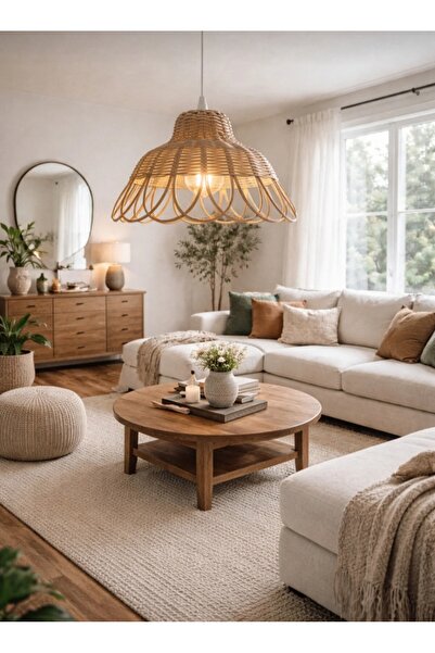 Ebrulii home design Rattan bambu avize 30*25 cm