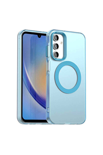 Techsuit Husă pentru Samsung Galaxy A15 4G, CandyCase MagSafe, alb - albastru