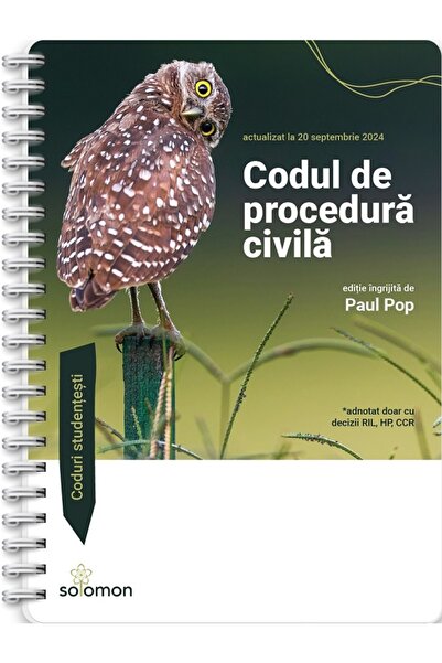 Solomon Codul de procedura civila Act. 20 septembrie 2024 Ed. Spiralata