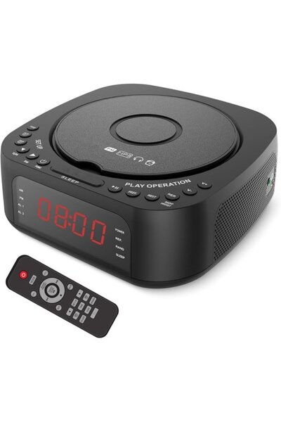 STARSTAR CD Alarm Clock - Radio CD Player - Wake Up Music - Dimmable LED Disp...