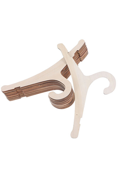 STARSTAR 25 wooden baby clothes hangers - rectangular, non-slip