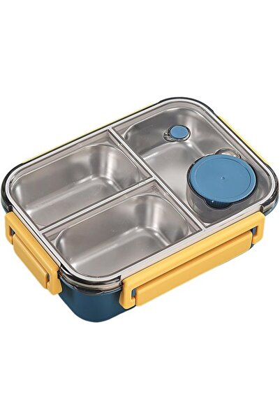 STARSTAR Stainless steel bento box – 3 compartments – Leakproof – Metal lunch...