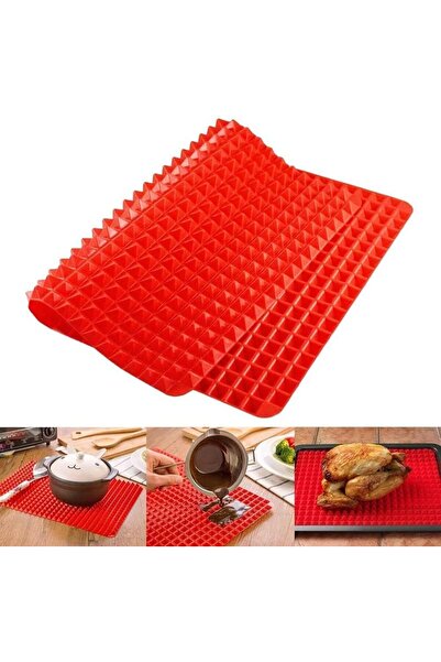 STARSTAR 2 Large Red Pyramid/Raised Cone-Shaped Healthy Silicone Mats for Coo...