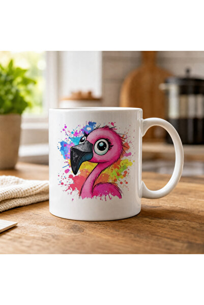 KADOREX DESIGN Cute Flamingo Mug – Colorful Animal-Themed Coffee Cup