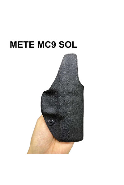 TST Canik Mete MC9 Sol Kydex İç Taşıma Kılıfı / Kadife Kaplı / Mat Siyah