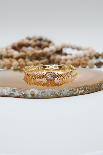 Serenite Collection Frame Gold Color Zircon Bracelet