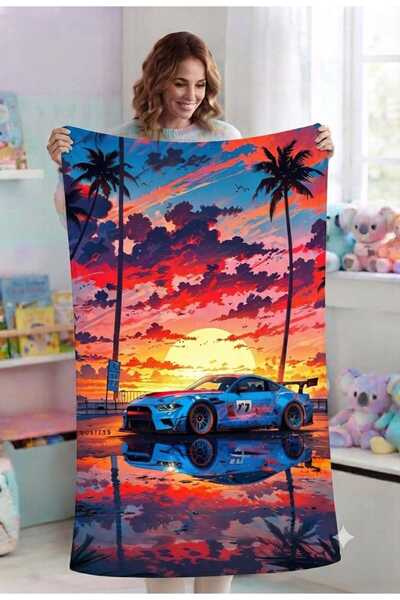 Elmas Dizayn 80X150 cm Bath Beach Boys' Baby Towel Hypoallergenic Quick Dry W...