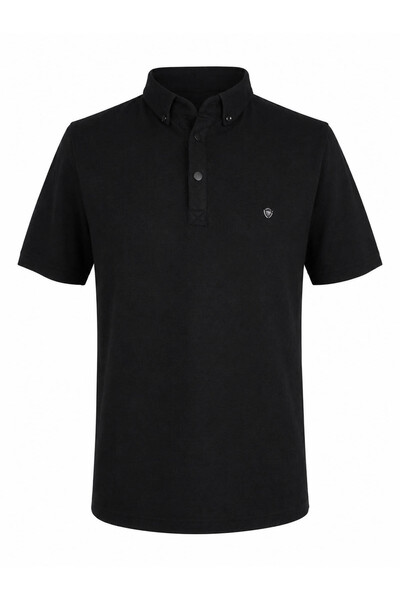 trender 4022 Black Men's Polo Neck T-Shirt 26Ysl2000010