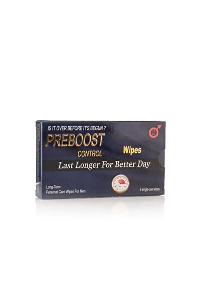 PREBOOST Control Wipes for Men - 6 Wipes