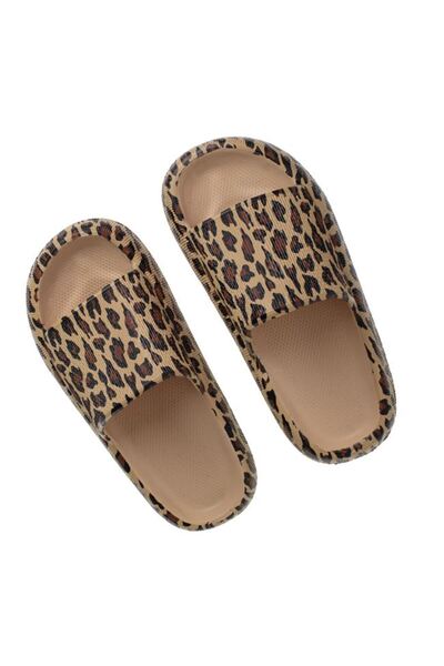 BAMI NETWORK Slapi de Vara cu Model Animal Print Bej pentru Femei, 37-38 EU