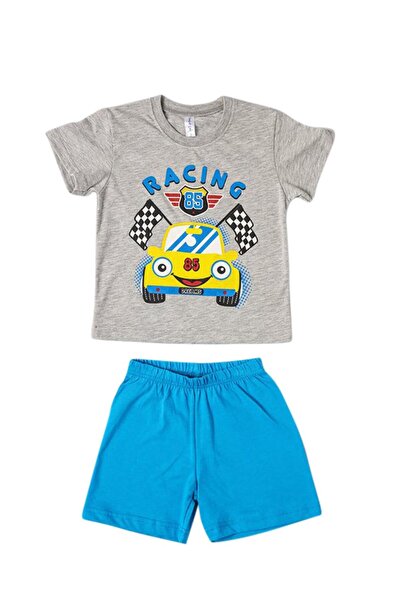 JOYCE Πυτζάμα "Racing" γκρι μελανζέ
