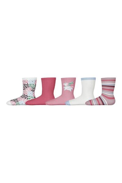 Name it Σετ 5 ζευγάρια κάλτσες κορίτσι "Flowers" bright white/floral