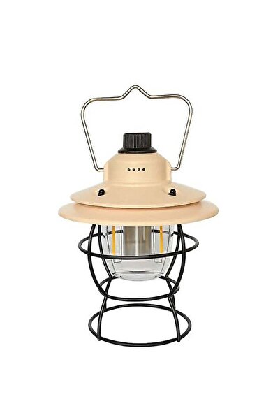 Generic Retro LED Lantern Rechargeable Warm Light Dimmable Type C Camping Lig...