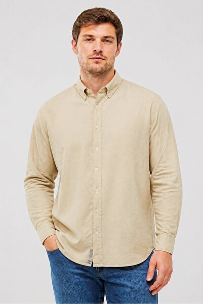 La Martina Men Slim Fit Embroidered Long Sleeve Casual Shirt, Beige