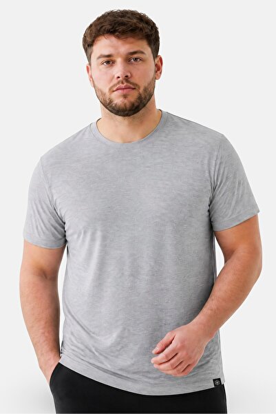 gaiam Men Slim Fit Short Sleeve Training T-Shirt, Heather Grey