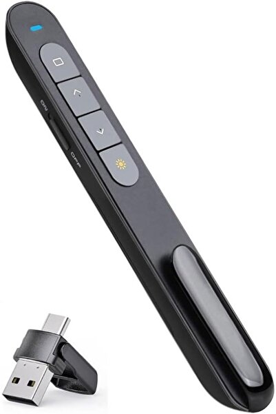 STARSTAR Wireless Demonstration Remote Control & Presenter (black), USB-A/C l...