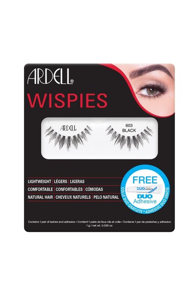 Ardell Wispies 603 Μαύρο (1 Ζευγάρι Βλεφαρίδες & Κόλλα Duo)