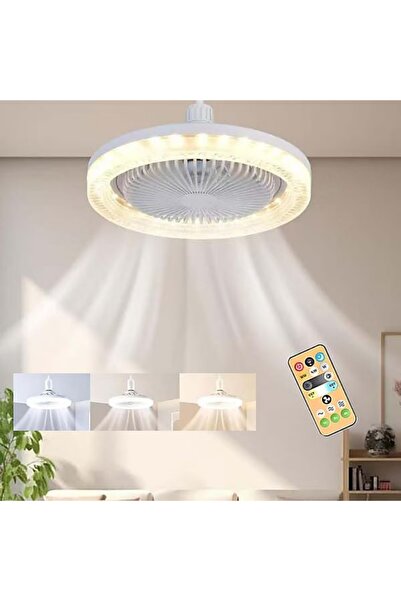 Generic Brand Ventilator tavan LED cristal - 3 viteze, telecomanda