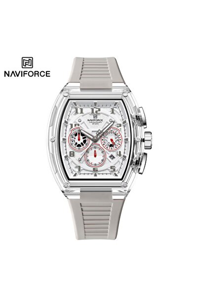 Naviforce Gri Silikon Kayışlı Analog Kol Saati