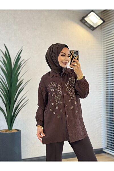 Lamazi Veil 2046 قميص بني اللون