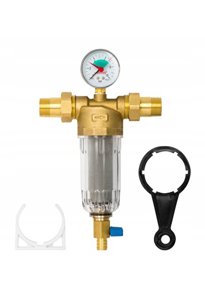 DIAMOND Filtru mecanic de apă cu autocurățare de 3/4 " DN20, cu manometru și ...