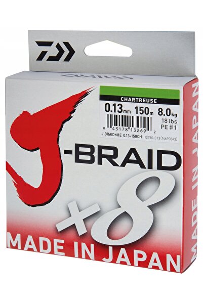 daiwa PLECIONKA J-BRAID X8 0,20mm 150m CHARTREUSE